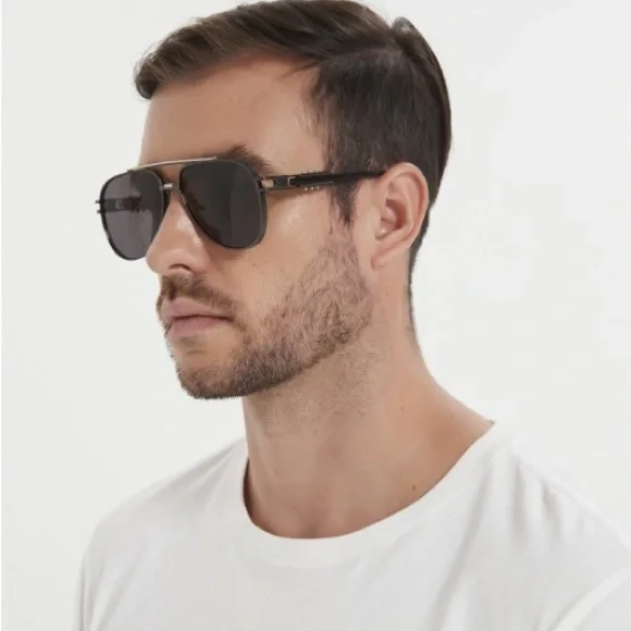 DITA Dark Frame Aviator Sunglasses